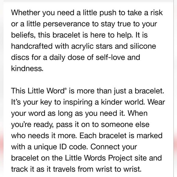 Little Words Project Fearless Beaded Stretch Bracelet - Picture 8 of 10